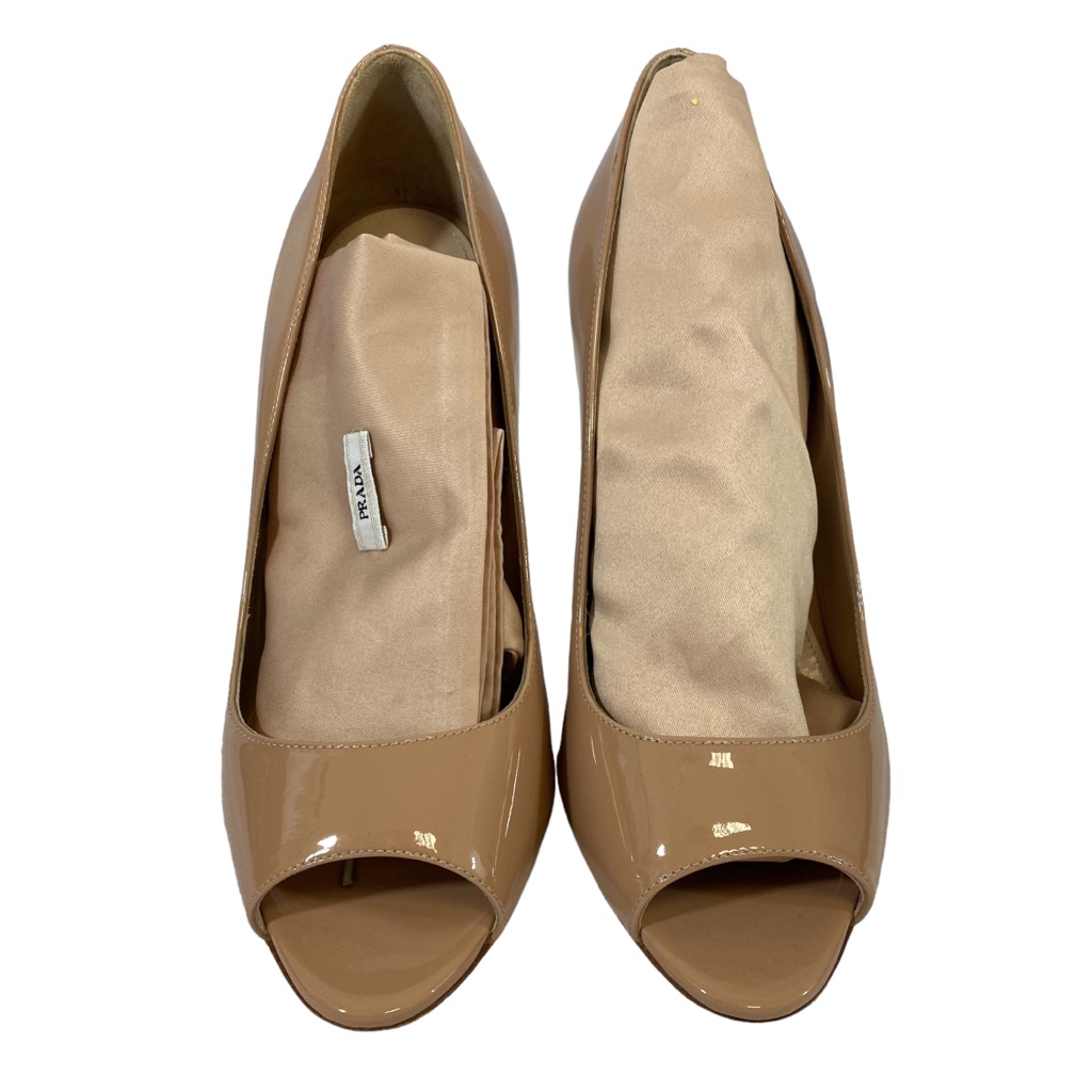 Prada Nude Patent Leather Stilletos